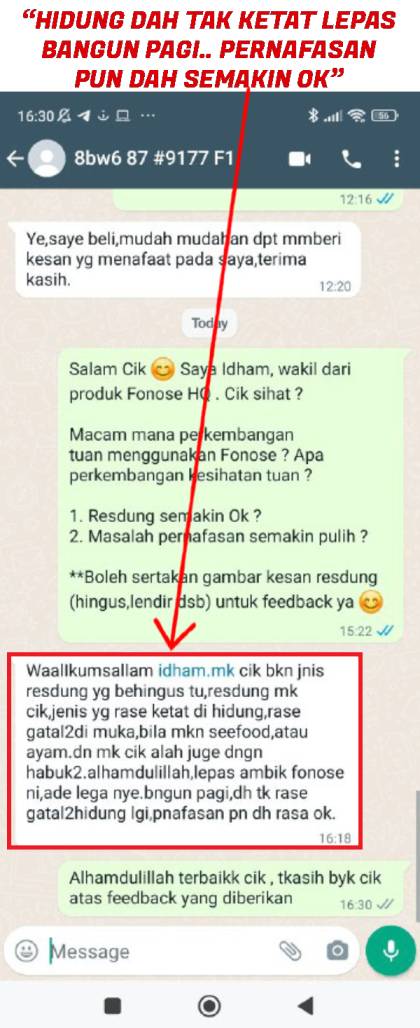 Testimoni pengguna Fonose 2