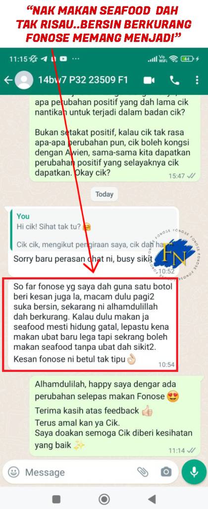 Testimoni pengguna Fonose 6